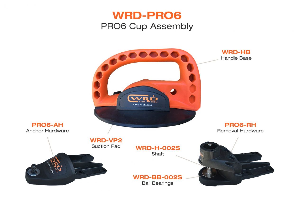 WRD PRO6 A Removal Glass Handling Cup Windshield Repair Tool 